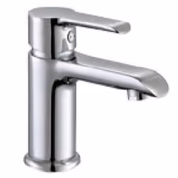 IDRO-BRIC Ariel, Robinet de salle de bain, Poignées de levier, Métal, 3/8", Chrome