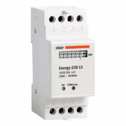 Compteur d'énergie statique Vemer pour montage sur rail DIN, avec les caractéristiques suivantes : Tension maximale 230V Cour ...
