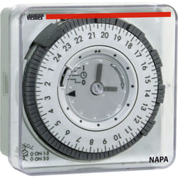 Vemer - Interrupteur Horaire Électromécanique Journalier pour Montage sur Panneau VP886600 Napa-RD