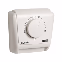 Thermostat mécanique Vemer Klima 3 de paroi à membrane de gaz. La simplicité d’utilisation est garantie par le bouton pratiqu ...