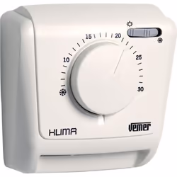 Thermostat mural mécanique Vemer Klima SW avec membrane à gaz, facile à utiliser grâce au bouton frontal. Idéal pour le chauf ...