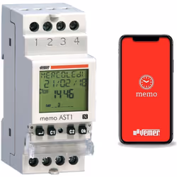 Interrupteur crépusculaire astronomique, avec programmation quotidienne ou hebdomadaire, alimentation 230V AC, 1 relais et in ...