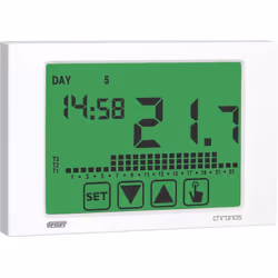 Chronothermostat à écran tactile mural avec programmation hebdomadaire et alimentation 230V. Qu'est-ce qu'un chronothermostat ...