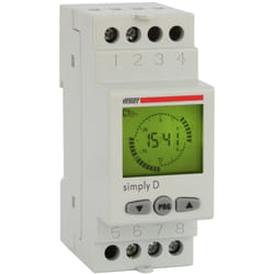 Vemer - Interrupteur horaire numérique quotidien sur guide din VE512000 Simply-D