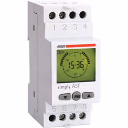 Interrupteur crépusculaire astronomique, programmation quotidienne, alimentation 230V AC, 1 relais et installable sur barre D ...