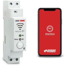 Vemer - Interrupteur Horaire et/ou Astronomique avec Bluetooth et Application dédiée Minuterie sur Rail din 1 Module VE797200 Micro bt