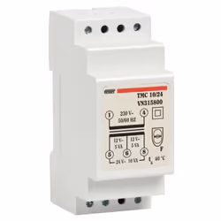 Transformateur de sécurité modulaire Vemer, avec les caractéristiques suivantes : Tension primaire 230 Vac 50/60Hz Tension se ...