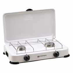 Kemper Group 104981, Blanc, Comptoir, Gaz, Acier inoxydable, 2 zone(s), 2400 W