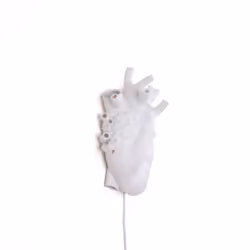 Applique murale - SELETTI - Heart - Porcelaine blanche - H32cm - Design contemporain
