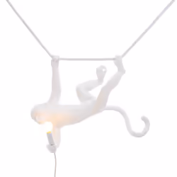 MONKEY-Suspension Singe suspendu Résine L59cm Blanc Seletti L 59cm / H 44cm