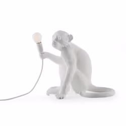 MONKEY-Lampe à poser Singe assis H32cm Blanc Seletti  designé par Marcantonio Raimondi Malerba