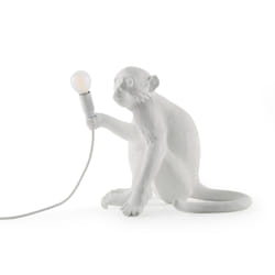 MONKEY-Lampe à poser Singe assis H32cm Blanc Seletti  designé par Marcantonio Raimondi Malerba