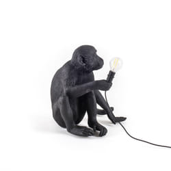 Lampe à poser - Seletti - Singe assis - H32cm - Noir - Extérieur IP44