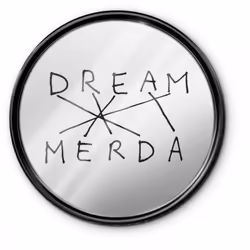Miroir - SELETTI - DREAM-MERDA ART 17060 - Rond - Noir - 70 cm - Design Contemporain