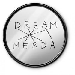 Miroir - SELETTI - DREAM-MERDA ART 17060 - Rond - Noir - 70 cm - Design Contemporain