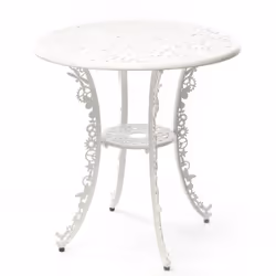 SELETTI Industry Collection Table ronde en aluminium Blanc