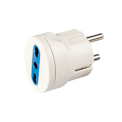 Poly Pool PP0451 adaptateur prise d'alimentation Type L (IT) Universel Bleu, Blanc