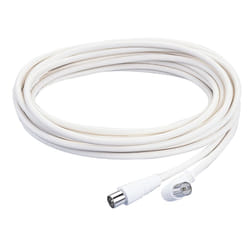 Poly Pool PP0622 câble coaxial 5 m F Plug Blanc
