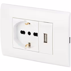 POLY POOL - PP6096X Kit à encastrer 250V avec poste prise courant électrique Schuko Pluristandard 10A - 16A italienne/alleman ...