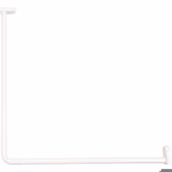 Kit porte rideau de douche dangle - Bossini - 80 x 80 cm - diamètre 25 mm - Blanc