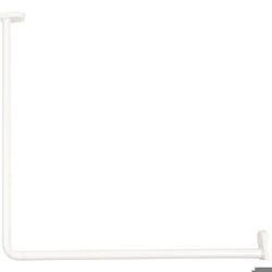 Kit porte rideau de douche dangle - Bossini - 80 x 80 cm - diamètre 25 mm - Blanc
