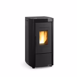 La Nordica Moira Evo, Pose libre, Noir, 11 kg, Arrière, Pellet, 200 m³