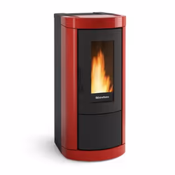 La Nordica Mietta Evo, Pose libre, Bordeaux, Vitrocéramique, 20 kg, Arrière, Pellet