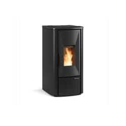 Poêle à granulés de bois - NORDICA - LINATOPNERO - 7 kW - Programmable - Acier noir