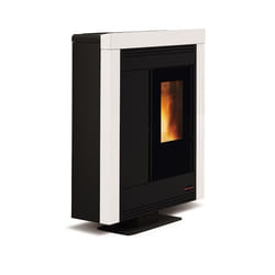 La Nordica Souvenir Steel poêle Pose libre Pellet Noir, Blanc