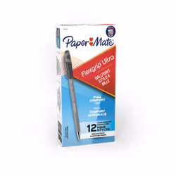 Papermate FlexGrip Ultra, Clip, Stylo à bille, Noir, 12 pièce(s), Moyen