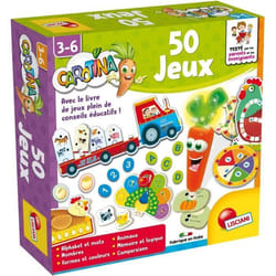Carotina 50 jeux Coffret de jeux éducatifLISCIANI GIOCHI Rouge Présence parentale 3 ans et plus