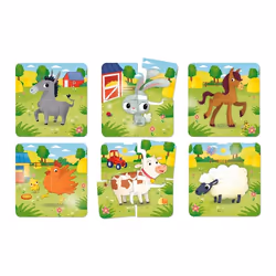 Lisciani 80083 puzzle Jeu de puzzle 4 pièce(s) Ferme