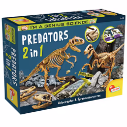 Lisciani I'm a Genius Predators 2 in 1, Kit d'expériences, Paléontologie, 7 an(s), Multicolore
