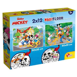 Lisciani Disney Puzzle Maxifloor 2 x 12 Mickey Jeu de puzzle 12 pièce(s) Dessins animés