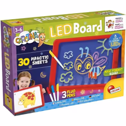 Tableau LED - LISCIANI - Carotina - Dessins lumineux - Feutres fluo - Apprentissage créatif - Fiches didactiques