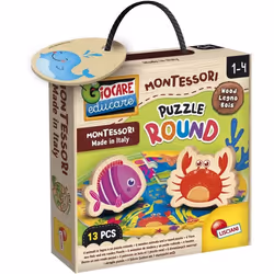 Puzzle formes rondes - Jeu Montessori - MONTESSORI BOIS - Pièces Texturées Formes Géométriques