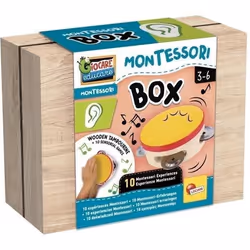 Jeu musical - LISCIANI - Montessori Box - Louïe - Tambourin en bois - Rythme et audition - Activités Montessori