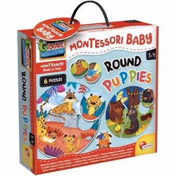 Jeu de logique - LISCIANI - Montessori Baby Round Puppies - Associer chiots et mères - Découverte des animaux