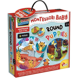 Jeu de logique - LISCIANI - Montessori Baby Round Puppies - Associer chiots et mères - Découverte des animaux