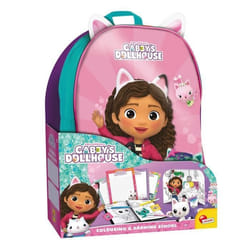 École de dessin - LISCIANI - Gabby’s Dollhouse - Sac à dos créatif - Ardoises et autocollants - Portable et pratique