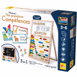 Mes premières compétences chevalet - Jeu Montessori - MONTESSORI - Tableau Double Face Lettres et Chiffres Magnétiques