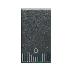 AVE - Unipolaire bouton-poussoir 10A civile de la série Noir Système d'45 45305