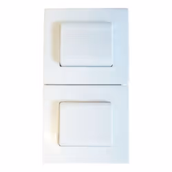 Double bouton-poussoir avec flèches Ave Banquise Sistema 45 : 1 pôle Non verrouillé Courant 16A Tension nominale 230V avec fl ...