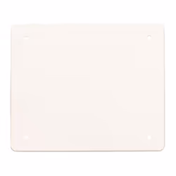 Couvercle de finition antichoc pour les boîtes BL02P et BL03P, classe de protection IP40, résistance aux chocs IK07. Dimensio ...