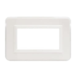 Plaque AVE Système Personnel 44 polymère 4 modules blanc 44P04B