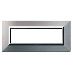 Plaque Zama Sistema 44 métal 7 modules aluminium naturel 44P97ALS - AVE