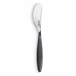 Fratelli Guzzini 23000622, Couteau à beurre, Construction monopièce, Acier inoxydable, Acier inoxydable, Noir, Plastique
