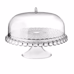 Fratelli Guzzini Tiffany, Plateau pour gâteau, Styrène méthacrylathe de méthyle, Transparent, Rond, 36 cm, 280 mm