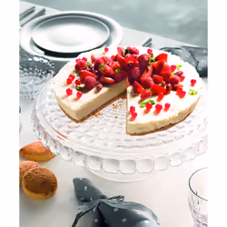 Fratelli Guzzini Tiffany Styrène méthacrylathe de méthyle Transparent Rond Plateau pour gâteau