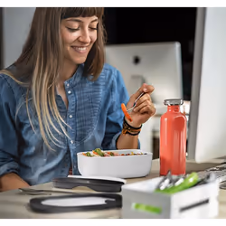 Fratelli Guzzini Store&Go Ensemble boîte repas 0,9 L Polypropylène (PP), Acier inoxydable, Caoutchouc thermoplastique (TPR) Noir, Blanc 2 pièce(s) - Vue supplémentaire 13